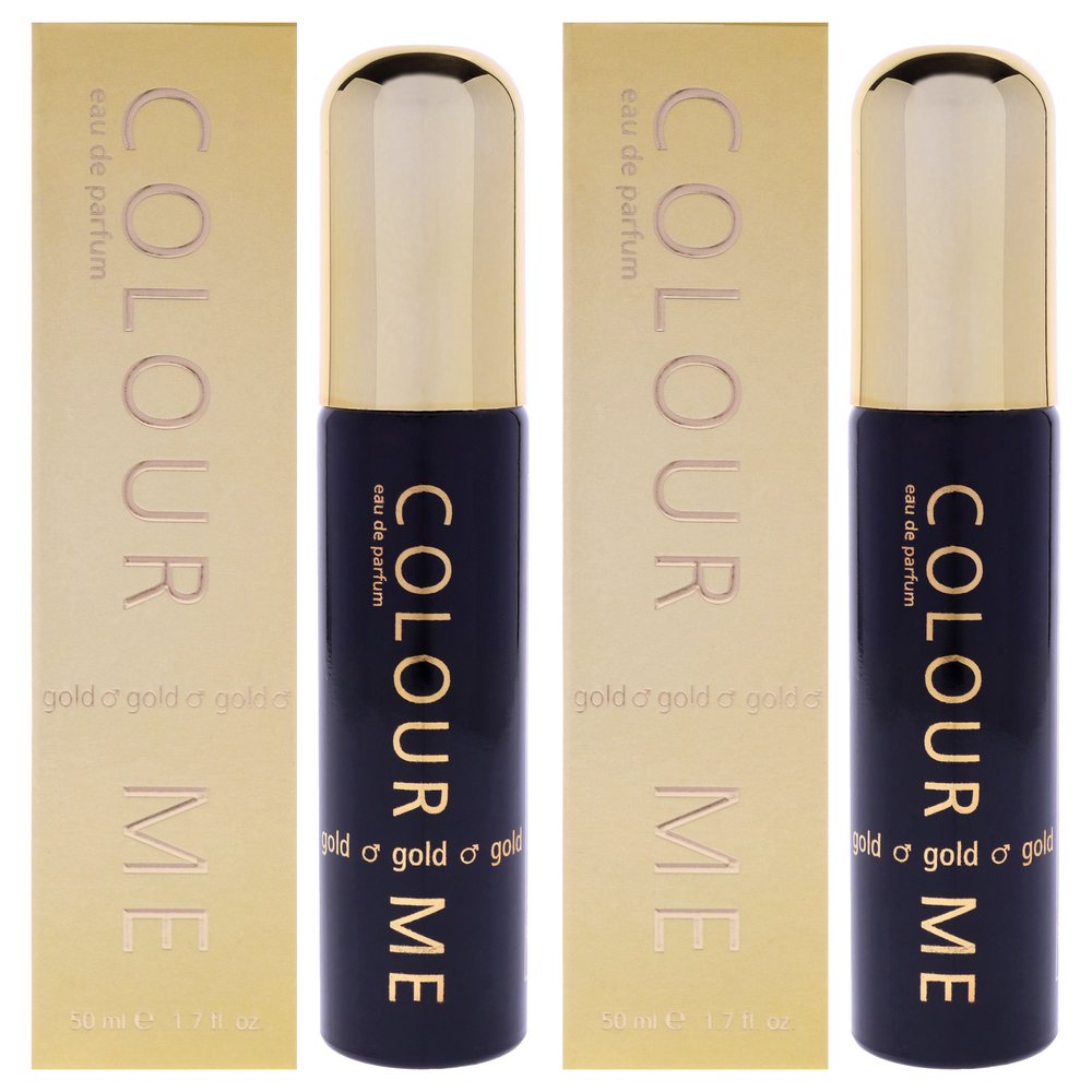 Colour Me Gold by Milton Lloyd for Men - 1.7 oz EDP Spray - Pack of 2